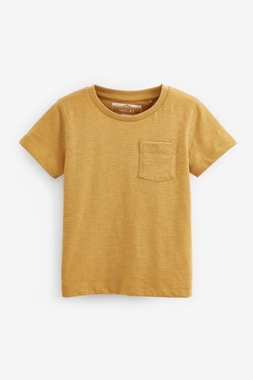 Ochre Yellow Short Sleeve Plain T-Shirt (3mths-7yrs)