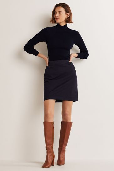 Buy Boden Blue Jersey A line Mini Skirt from Next Luxembourg