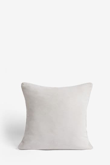 White deals velour cushions