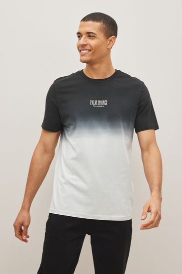Black/Grey Dip Dye T-Shirt