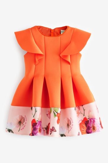 Baker by Ted Baker Orange Scuba Dress