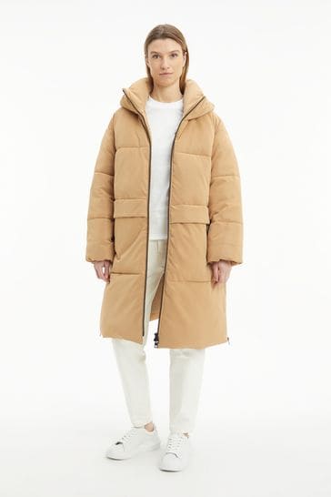 Cream oversized clearance puffer jacket