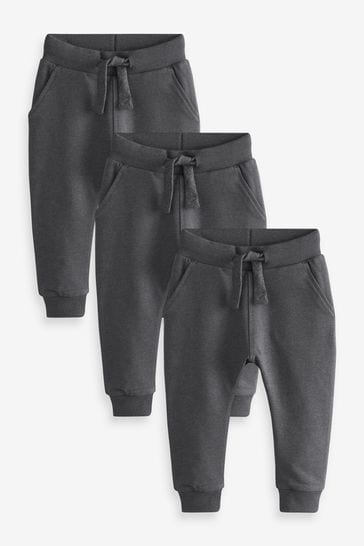Charcoal Grey Super Skinny Joggers 3 Pack (3mths-7yrs)