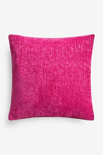 Buy Fushsia Pink Heavyweight Chenille 43 x 43 Cushion from Next Luxembourg