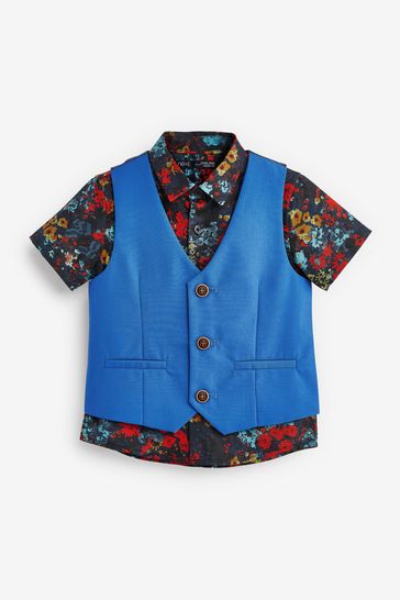 Cobalt blue waistcoat hot sale