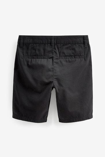 Boys black best sale chino shorts