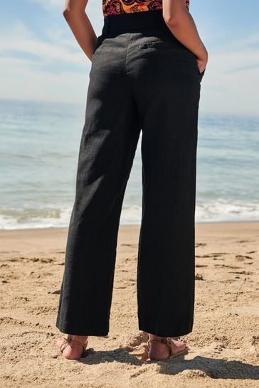 Next womens linen trousers clearance
