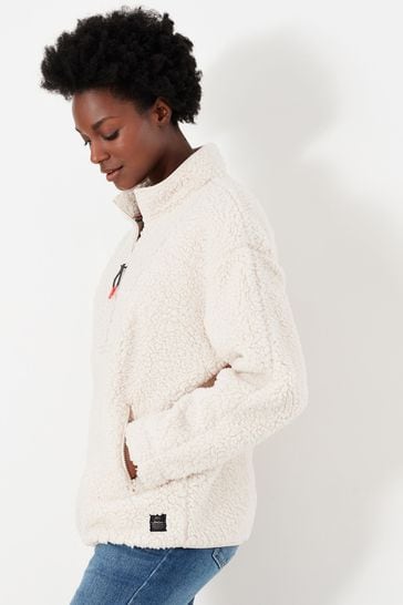 White clearance fleece cardigan