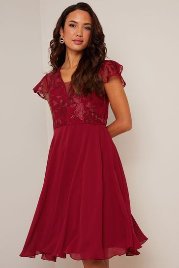 Chi chi burgundy dress online
