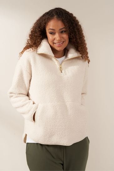 Truly Natural Boucle 3 4 Zip Jumper
