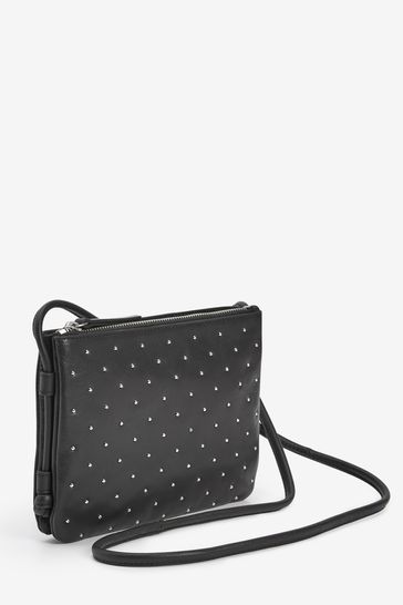 Black studded cross body bag store
