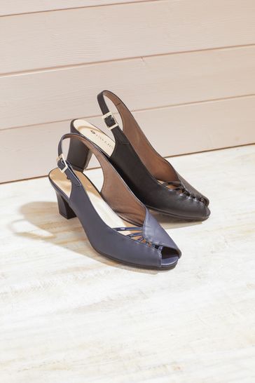 Black peep toe slingbacks hot sale