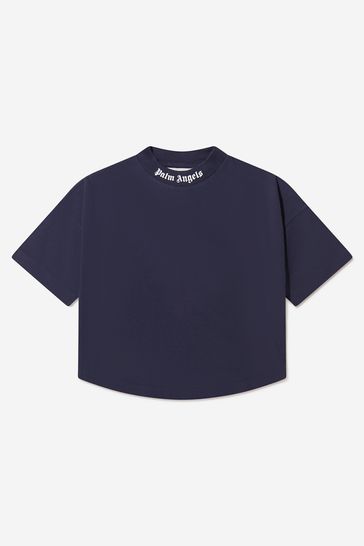 Kids Chest Logo T-Shirt in Navy