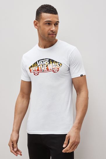 Vans White Logo Mens T-Shirt