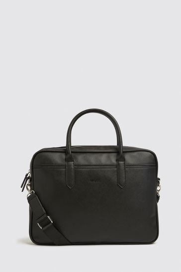 MOSS Black Saffiano Attache Bag