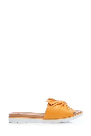 Moda in Pelle Orange Twist Bow Sporty Sole Sandal
