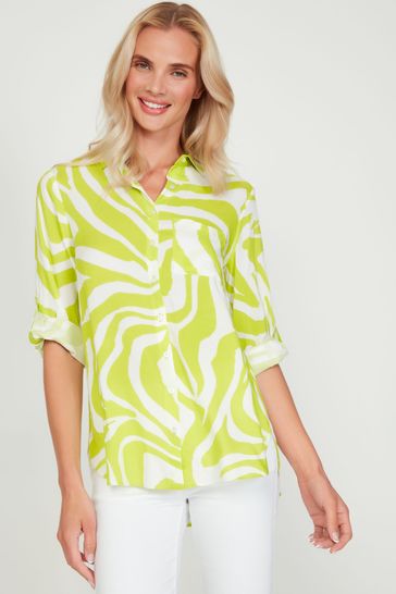 M&Co Green Zebra Spun Shirt