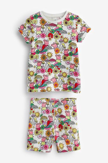 Buy Peppa Pig Pink White Short Pyjamas 2 Pack 3 16yrs from Next Luxembourg