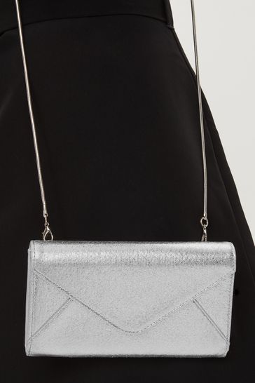 Black silver clutch hot sale