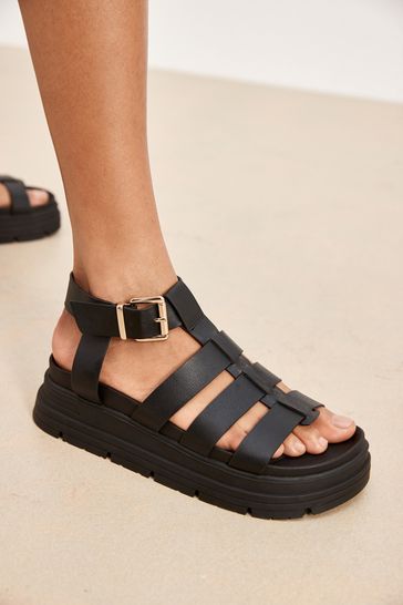 Buy Black Chunky Gladiator Sandals from Next Ireland