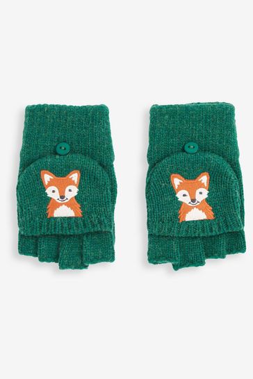 JoJo Maman Bébé Green Fox Gloves