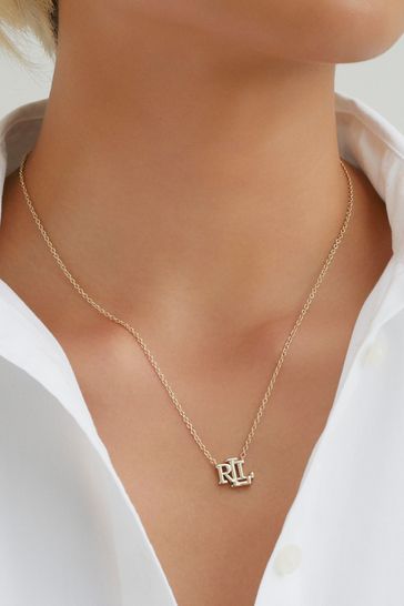 Ralph lauren gold necklace clearance