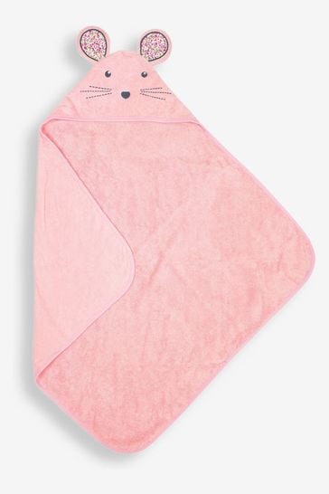 JoJo Maman Bébé Pink Mouse Hooded Towel