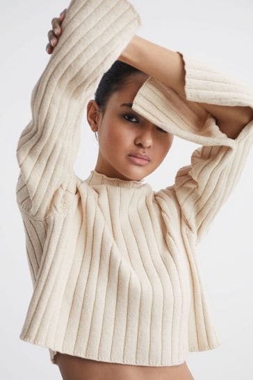 Cropped cream sale jumper