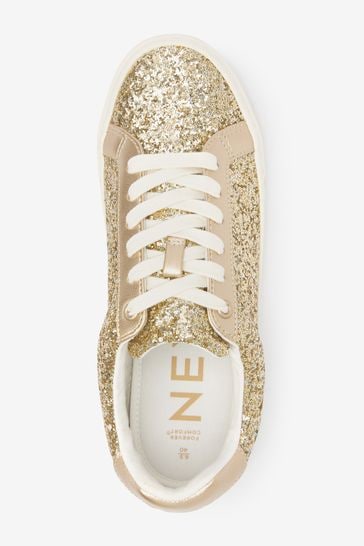Gold sparkly trainers on sale