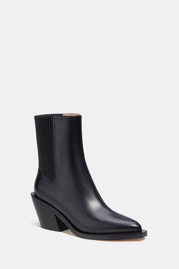 Coach top black bootie