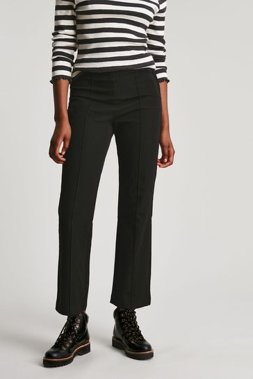 Joules Hepworth Kick Flare Pull On Stretch Black Trousers