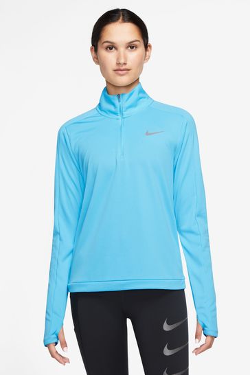 Buy Nike Blue Dri-FIT Pacer 1/4-Zip Pullover Sweater from Next Luxembourg