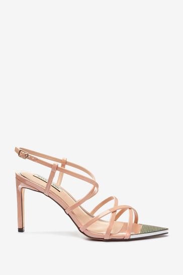 River Island Cream Embellished Toe Strappy Sandals