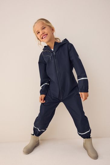 Buy Navy Blue - Zip Hooded Waterproof Puddlesuit (12mths-10yrs