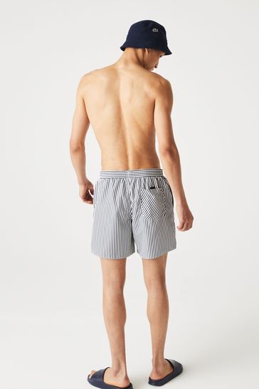 Lacoste Men’s Crocodile Print Swim Trunks