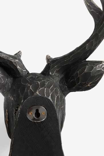 Buy Black Metal Effect 3D Stag Head Wall Art from Next Canada