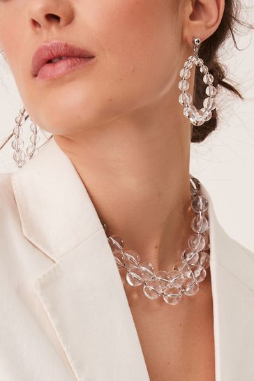 Clear statement necklace store