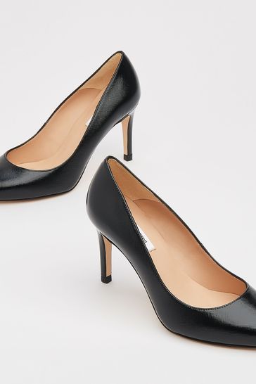 Buy LK Bennett Floret Nappa Leather Black Pointed Toe Courts from