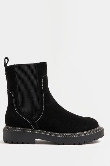 River Island Black Suede Ankle Boots