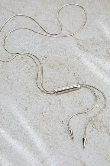 Mint Velvet Silver Tone Spike Necklace