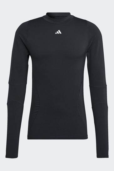adidas Black Techfit Cold.Rdy Adult Long-Sleeve Top