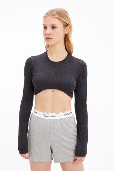 Calvin Klein Grey Crew Neck Lounge Sweater