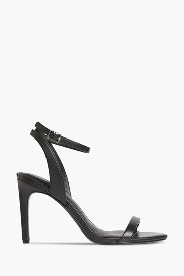 Calvin klein black strappy heels online