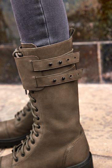 Timberland lace up cheap knee high boots