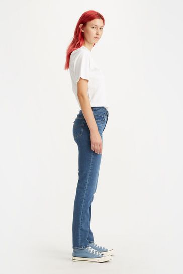 724 high rise outlet straight jeans stellar blue