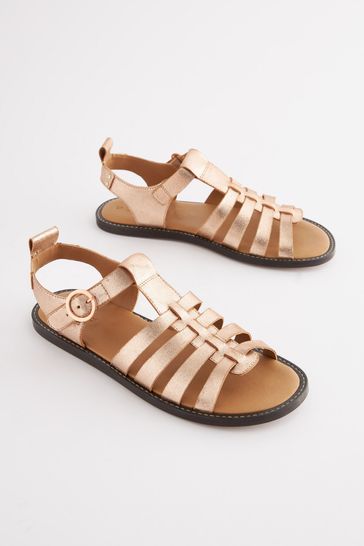 Rose gold comfort sandals sales