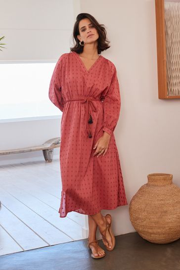 Buy Rust Brown Midi Summer Dress from Next Luxembourg