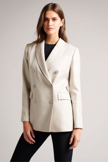 Buy Ted Baker Pink Pyxie Peak Lapel Double Breasted Blazer from