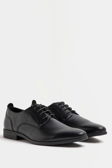 Buy River Island Black Formal Point Leather Lace Up Brogue Derby Shoes from Next Bahrain
