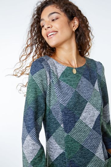 Buy Roman Check Print Pocket Shift Dress from the Laura Ashley online shop
